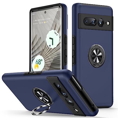 KOVASIA für Google Pixel 7 Pro Hülle mit Ständer, Handyhülle für Google Pixel 7 Pro Unterstützung Magnetische Autohalterung, Stoßfest Schutzhülle Kratzfest Bumper Hülle für Pixel 7 Pro,Blau von KOVASIA