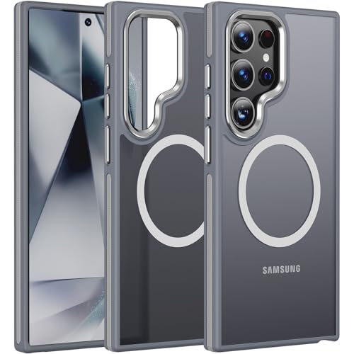 KOVASIA für Samsung Galaxy S24 Ultra Hülle, für Galaxy S24 Ultra 5G Hülle, Stoßdämpfende Fallschutz Schutzhülle Handyhülle für S24 Ultra Case 6.8'', Grey+ White von KOVASIA