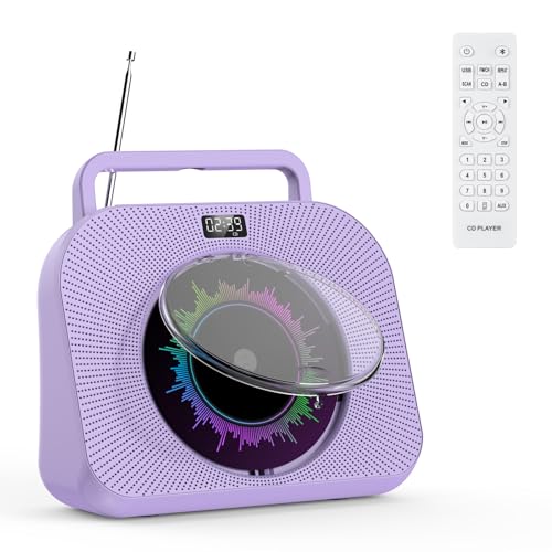 KOVCDVI 9-in-1 CD Player Bluetooth Radio mit CD Player mit Lautsprecher Unterstützung USB/TF-Karten/AUX-Wiedergabe Wecker Timer mit Fernbedienung Staubschutzhülle Bildschirm Kopfhöreranschluss Lila KOVCDVI 9-in-1 CD Player Bluetooth Radio mit CD Player mit Lautsprecher Unterstützung USB/TF-Karten/AUX-Wiedergabe Wecker Timer mit Fernbedienung Staubschutzhülle Bildschirm Kopfhöreranschluss Lila von KOVCDVI