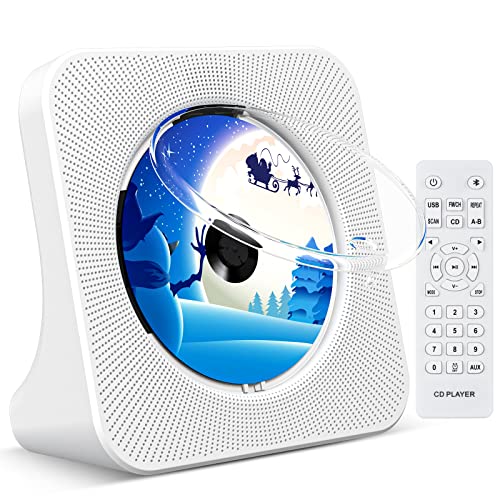 KOVCDVI CD Player mit Lautsprecher CD-Player Bluetooth 5.0 mit Fernbedienung Staubschutzhülle Bildschirm FM-Radio Timer USB-Wiedergabe AUX-Wiedergabe Kopfhöreranschluss KOVCDVI CD Player mit Lautsprecher CD-Player Bluetooth 5.0 mit Fernbedienung Staubschutzhülle Bildschirm FM-Radio Timer USB-Wiedergabe AUX-Wiedergabe Kopfhöreranschluss von KOVCDVI