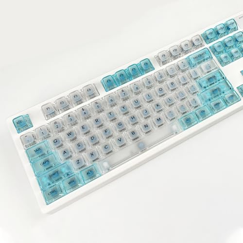 KOVNISE Kristallklare Tastenkappen, MDA-Profil, 123 Tasten, weiß, transparent, benutzerdefinierte Tastatur, Kristallkeramik, Set, PC, glänzende Tastenkappen für mechanische Tastaturen KOVNISE Kristallklare Tastenkappen, MDA-Profil, 123 Tasten, weiß, transparent, benutzerdefinierte Tastatur, Kristallkeramik, Set, PC, glänzende Tastenkappen für mechanische Tastaturen von KOVNISE