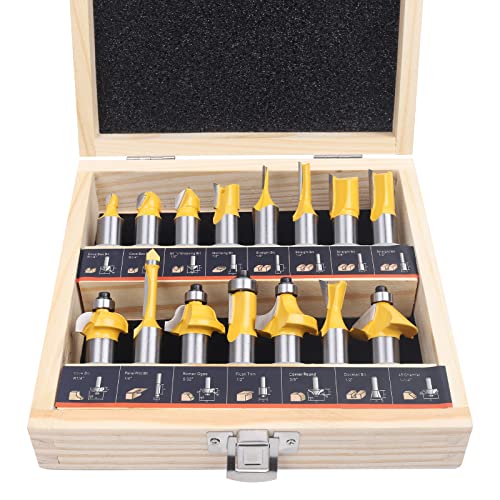 KOWOOD Oberfräser Bits Set 15 Stück 1/2 Zoll Holzbearbeitung Werkzeuge für Anfänger KOWOOD Oberfräser Bits Set 15 Stück 1/2 Zoll Holzbearbeitung Werkzeuge für Anfänger von KOWOOD