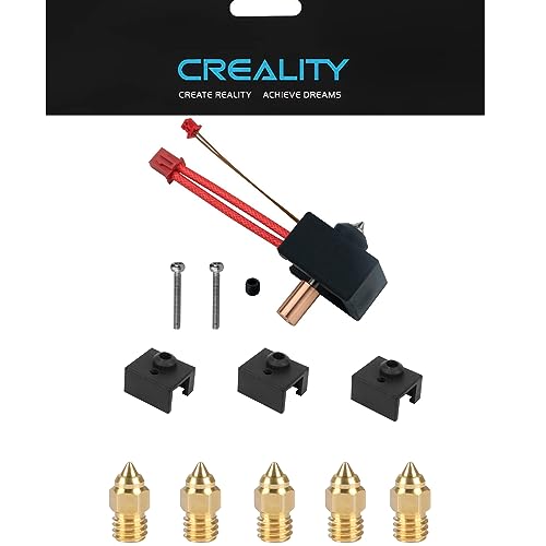 Creality Ender 3 S1 Heating Block Kit High Temperature Pro 300°C, 3D Printer Sprite Extruder Hotend Chrome Copper+ TC4 Heating Block with 3 Silicone Sock and 5 Nozzles Kit for Ender-3S/Pro/Plus von KOYOFEI