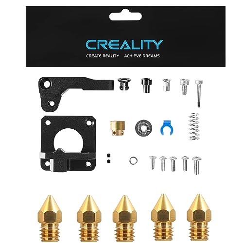 Creality Metall Extruder Kit, 3D Druckerteile Bowden Extruder mit 5 STÜCK 0,4 mm Messingdüsen Kit für FDM 3D Drucker Ender 3/Pro/V2, CR-10-Serie von KOYOFEI