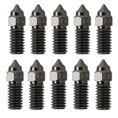 KOYOFEI 10PCS Hardened Nozzle Kit for Neptune 4, 3D Printer Accessories 6PCS 0.4mm, 2PCS 0.6mm, 0.8mm Hardened Nozzles Kit for Elegoo Neptune 4, Neptune 4 Pro KOYOFEI 10PCS Hardened Nozzle Kit for Neptune 4, 3D Printer Accessories 6PCS 0.4mm, 2PCS 0.6mm, 0.8mm Hardened Nozzles Kit for Elegoo Neptune 4, Neptune 4 Pro von KOYOFEI