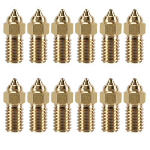 KOYOFEI 12PCS Brass Nozzles for Ender 3 V3 SE, 3D Printer Parts High Speed 0.4mm Brass Nozzles Kit for Creality Ender 5 S1, Ender 7 von KOYOFEI
