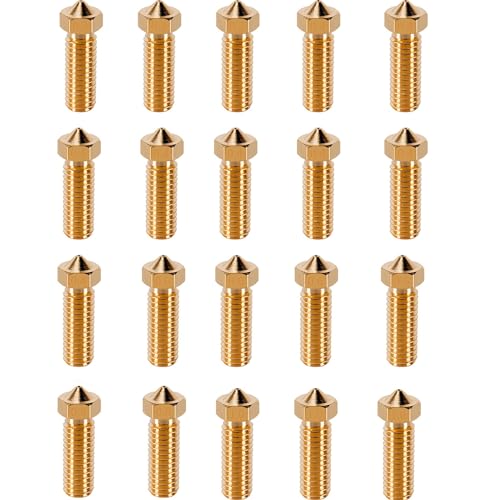 KOYOFEI 20PCS Brass Nozzles for Kobra Plus, 3D Printer Parts 8PCS 0.4mm, 3PCS 0.2mm, 0.6mm, 0.8mm, 1.0mm Brass Volcano Nozzle Kit for Sidewinder X1, X2, Anycubic Vyper, Kobra Max von KOYOFEI