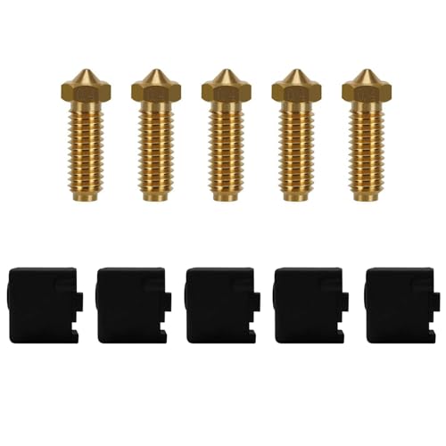 KOYOFEI 5PCS 0.4mm Nozzles and 5PCS Silicone Socks Kit for Anycubic Kobra 2, 3D Printer Accessories 5PCS 0.4mm Brass Nozzles and Silicone Socks for Kobra 2 Neo, Kobra 2 Pro, Kobra 2 Plus, Kobra 2 Max von KOYOFEI