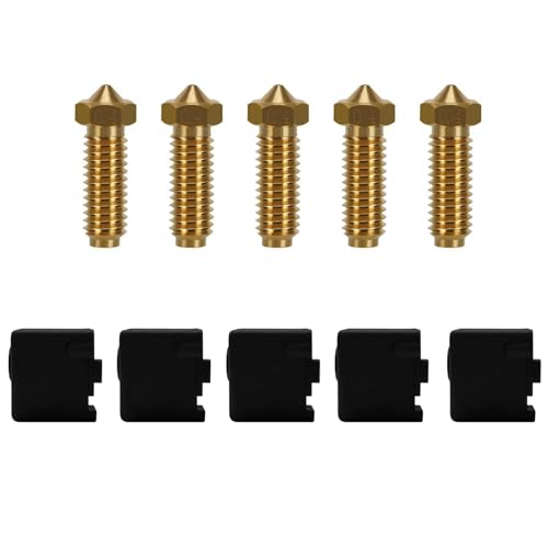 KOYOFEI 5PCS 0.4mm Nozzles and 5PCS Silicone Socks Kit for Anycubic Kobra 2, 3D Printer Accessories 5PCS 0.4mm Brass Nozzles and Silicone Socks for Kobra 2 Neo, Kobra 2 Pro, Kobra 2 Plus, Kobra 2 Max von KOYOFEI