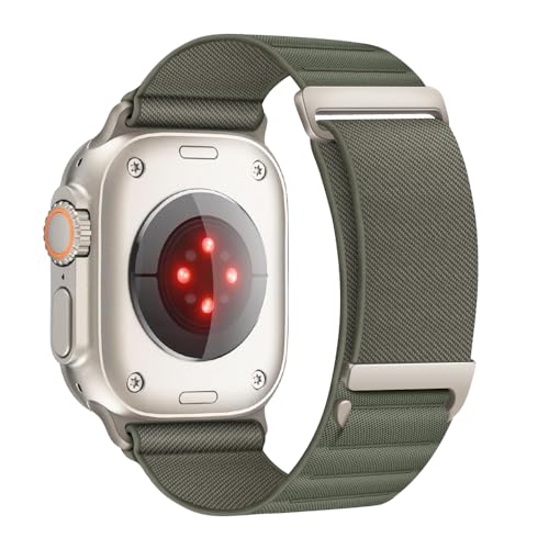 KOZRFEYA Alpine Loop Armband Kompatibel mit Apple Watch Ultra 49mm/46mm/45mm/44mm/42mm(Series 3/2/1), Sport Nylon Loop Ersatzarmbänder Kompatibel für iWatch Ultra 2/Series 10/9/8/7/6/5/4/3/2/1/SE von KOZRFEYA