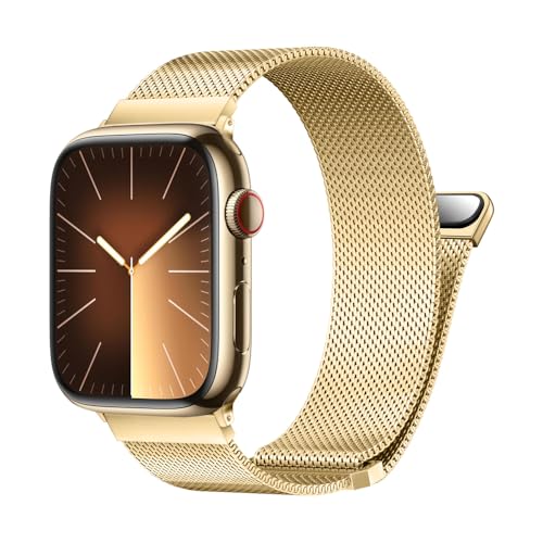 KOZRFEYA Edelstahl Armband Kompatibel mit Apple Watch Ultra 49mm/46mm/45mm/44mm/42mm/41mm/40mm/38mm, Magnetisch Ersatzarmbänder Kompatibel mit iWatch Ultra 2/Series 10/9/8/7/6/5/4/3/2/1/SE von KOZRFEYA