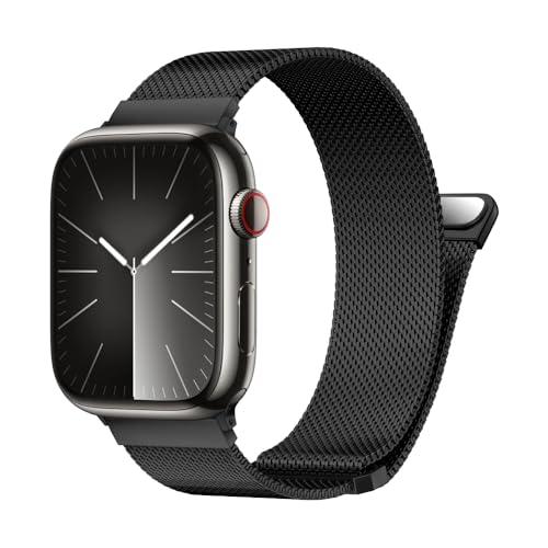 KOZRFEYA Edelstahl Armband Kompatibel mit Apple Watch Ultra 49mm/46mm/45mm/44mm/42mm/41mm/40mm/38mm, Magnetisch Ersatzarmbänder Kompatibel mit iWatch Ultra 2/Series 10/9/8/7/6/5/4/3/2/1/SE von KOZRFEYA
