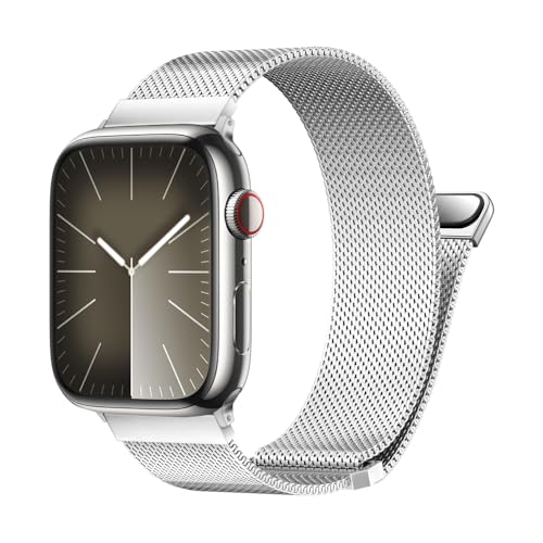 KOZRFEYA Edelstahl Armband Kompatibel mit Apple Watch Ultra 49mm/46mm/45mm/44mm/42mm/41mm/40mm/38mm, Magnetisch Ersatzarmbänder Kompatibel mit iWatch Ultra 2/Series 10/9/8/7/6/5/4/3/2/1/SE von KOZRFEYA