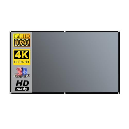Projektorleinwand Projektor Bildschirm 16:9 Metall Anti Licht Vorhang Reflektierende Stoff Tuch for Film Heimkino Kino Büro Video Gam für Outdoor-Indoor-Heimkino (Color : A, Size : 84 inch) von KOZWAY