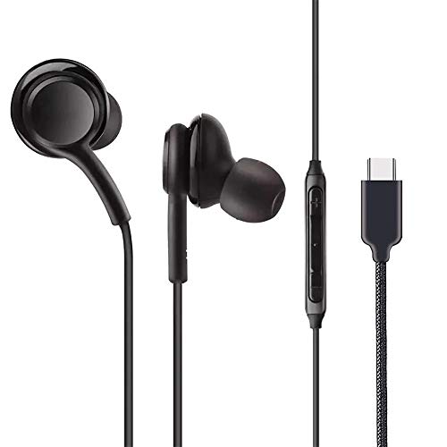 KP TECHNOLOGY Galaxy S21/S21 Plus/S21 Ultra – In-Ear-Kopfhörer mit USB-Typ-C-Schnittstelle [Fernbedienung und Mikrofon] Geräuschisolierung, HD-Sound für Samsung Galaxy S20 FE OnePlus 9 8 Pro von KP TECHNOLOGY