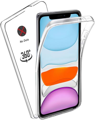 KP TECHNOLOGY iPhone 11 Vorder- und Rückseite, kristallklar, transparent, flexible Passform, schlank, stoßfest, 360° Vorder- und Rückseite, Ganzkörper-TPU-PC-Gel-Schutzhülle für iPhone 11, 15,5 cm von KP TECHNOLOGY