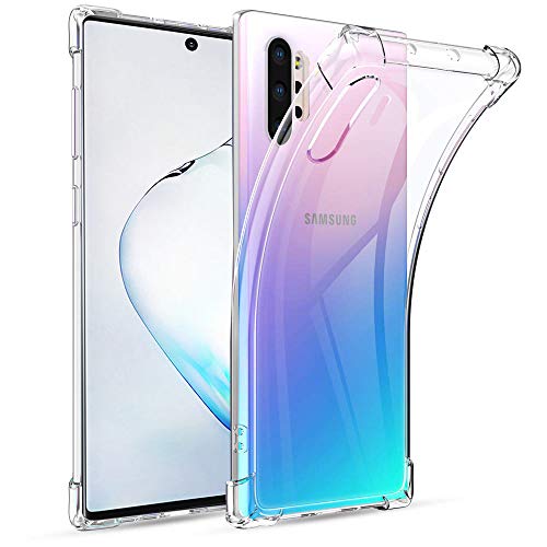 Schutzhülle für Galaxy Note 10 Plus, weiches TPU, transparent, dünn, rutschfest, erhöhte Ecke, vollständiger Schutz, für Samsung Galaxy Note 10 Plus (transparente Hülle) von KP TECHNOLOGY