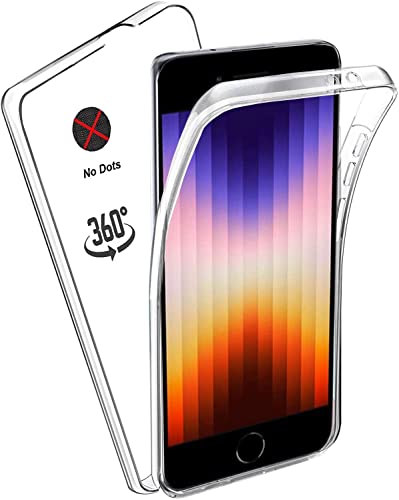 iPhone SE 2020 Schutzhülle für Vorder- und Rückseite, kristallklar, transparent, flexible Passform, dünn, stoßfest, 360° Vorder- und Rückseite, TPU-Gel-Schutzhülle für iPhone SE 2020 (klar) von KP TECHNOLOGY