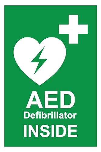 AED Automated External Defibrillator Innenschild – Selbstklebender Aufkleber (200 mm x 150 mm) von KPCM Display ltd