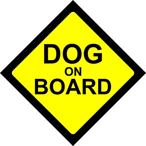 DOG ON BOARD Warnschild, Sicherheitshinweis, Vinyl-Aufkleber für das Autofenster von KPCM Display ltd