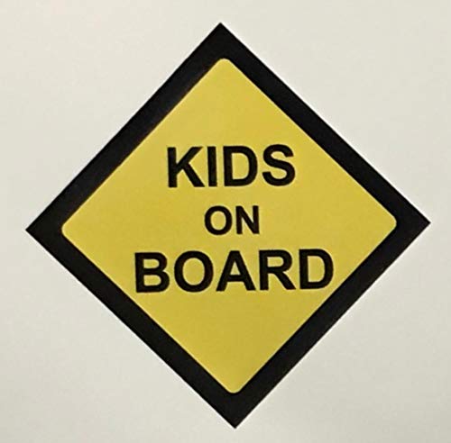 Kids on Board Warnschild, Sicherheitshinweis, Vinyl-Aufkleber für Auto, Fahrzeug, Fenster von KPCM Display ltd