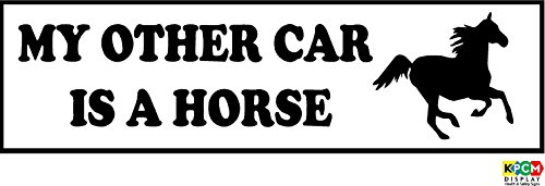 My Other Car is a Horse – Auto- oder Lieferwagen-Aufkleber – selbstklebendes Vinyl 230 mm x 80 mm von KPCM Display ltd