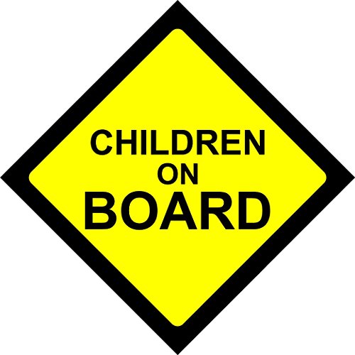 Vinyl-Aufkleber mit Aufschrift "Children on Board", Warnschild für Autofenster. von KPCM Display ltd