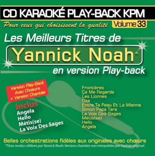 CD Karaoké Play-Back KPM Vol. 33 Yannick Noah von KPM