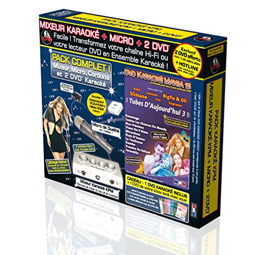 Pack Karaoké KPM Mixeur + 2 DVD + Micro + Adaptateur RCA/HDMI + Câble HDMI 1.5M - Tubes D'Aujourd'hui 2018 & 2019 Pack Karaoké KPM Mixeur + 2 DVD + Micro + Adaptateur RCA/HDMI + Câble HDMI 1.5M - Tubes D'Aujourd'hui 2018 & 2019 von KPM