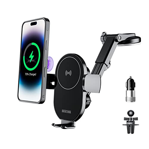 KPON Handyhalterung Auto mit Ladefunktion, Induktive ladestation Auto 15W,Auto Handyhalterung Lüftung+Saugnapf für iPhone16/15/14/13/12 Pro Max/8 Plus/Mini/Samsung S23 ultra/S22/S21 KPON Handyhalterung Auto mit Ladefunktion, Induktive ladestation Auto 15W,Auto Handyhalterung Lüftung+Saugnapf für iPhone16/15/14/13/12 Pro Max/8 Plus/Mini/Samsung S23 ultra/S22/S21 von KPON
