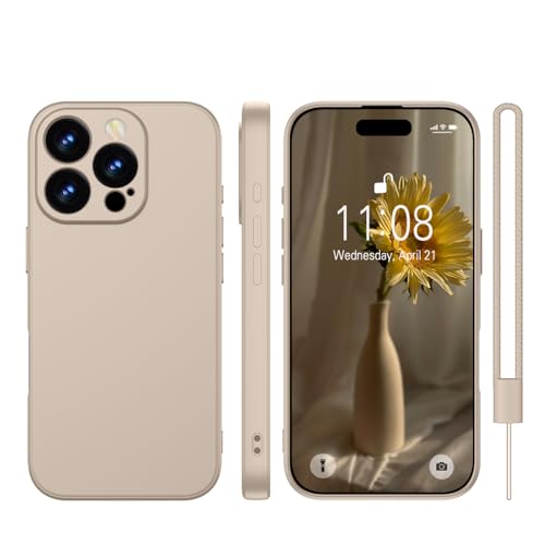 KPPIT Silikonhülle für iPhone 16 Pro, stoßfest, 360°-Schutz, mit Handschlaufe, schlanke Schutzhülle in Khaki KPPIT Silikonhülle für iPhone 16 Pro, stoßfest, 360°-Schutz, mit Handschlaufe, schlanke Schutzhülle in Khaki von KPPIT