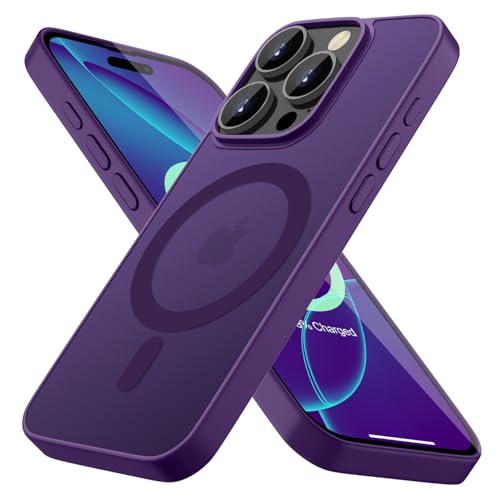 KPPIT Ultra Dünn für iPhone 16 Pro Hülle,kompatibel mit MagSafe,Transluzente Matt Rückseite,Stoßfester militärnorm SchutzHülle, Magnetische Handyhülle für iPhone 16 Pro case,Dunkelviolett KPPIT Ultra Dünn für iPhone 16 Pro Hülle,kompatibel mit MagSafe,Transluzente Matt Rückseite,Stoßfester militärnorm SchutzHülle, Magnetische Handyhülle für iPhone 16 Pro case,Dunkelviolett von KPPIT