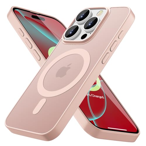 KPPIT Ultra Dünn für iPhone 16 Pro Hülle,kompatibel mit MagSafe,Transluzente Matt Rückseite,Stoßfester militärnorm SchutzHülle, Magnetische Handyhülle für iPhone 16 Pro case,Rosa KPPIT Ultra Dünn für iPhone 16 Pro Hülle,kompatibel mit MagSafe,Transluzente Matt Rückseite,Stoßfester militärnorm SchutzHülle, Magnetische Handyhülle für iPhone 16 Pro case,Rosa von KPPIT