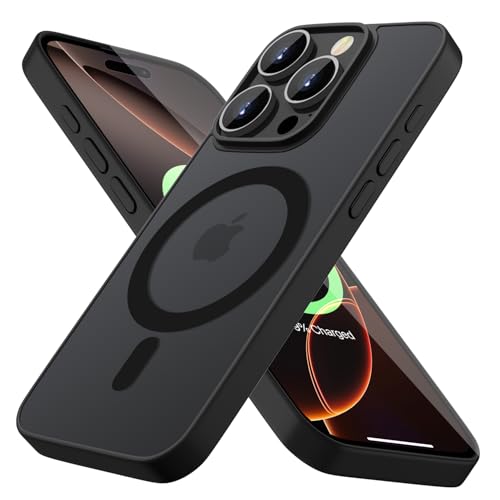 KPPIT Ultra Dünn für iPhone 16 Pro Hülle,kompatibel mit MagSafe,Transluzente Matt Rückseite,Stoßfester militärnorm SchutzHülle, Magnetische Handyhülle für iPhone 16 Pro case,Schwarz KPPIT Ultra Dünn für iPhone 16 Pro Hülle,kompatibel mit MagSafe,Transluzente Matt Rückseite,Stoßfester militärnorm SchutzHülle, Magnetische Handyhülle für iPhone 16 Pro case,Schwarz von KPPIT