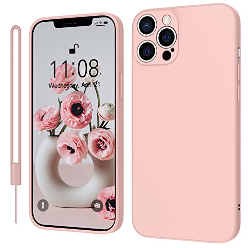 KPPIT iPhone 12 Pro Hülle Silikon Case 6.1 Zoll,Hanyhülle iPhone 12 Pro [Kameraschutz] [Mikrofaser] [Kratzfeste] Rundumschutz Case Schutzhülle Hülle für iPhone 12 Pro,Rosa von KPPIT