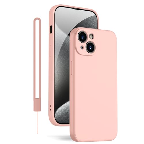 KPPIT iPhone 13 Hülle Silikon Case 6.1 Zoll,Hanyhülle iPhone 13 [Kameraschutz] [Mikrofaser] [Kratzfeste] Rundumschutz Case Schutzhülle Hülle für iPhone 13, Rosa von KPPIT