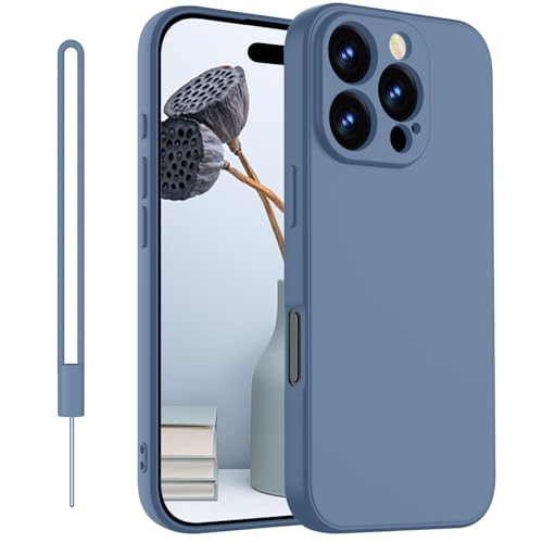 KPPIT Hülle für iPhone 16 Pro Hülle Silikon mit Lanyard, Handyhülle für iPhone 16 Pro Ultra Dünn mit Microfiber, Kratzfeste und stoßfeste Schutzhülle für iPhone 16 Pro Case 6.3''(2024) Lavendelgrau KPPIT Hülle für iPhone 16 Pro Hülle Silikon mit Lanyard, Handyhülle für iPhone 16 Pro Ultra Dünn mit Microfiber, Kratzfeste und stoßfeste Schutzhülle für iPhone 16 Pro Case 6.3''(2024) Lavendelgrau von KPPIT
