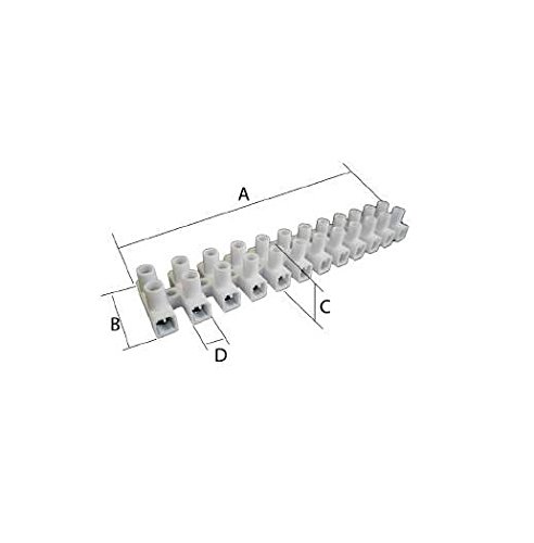 KPS 701150104 Terminal Strips in Polypropylen, 25 mm², 10 Minimale Verpackung, 100 Paket Inhalt, schwarz von KPS