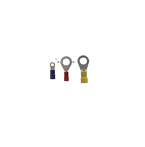 KPS 702200011 Terminals preaislados, rund, 1,5 mm² – 2,5 mm² Abschnitt der Driver, 14 mm Breite, 100 Paket, Blau von KPS
