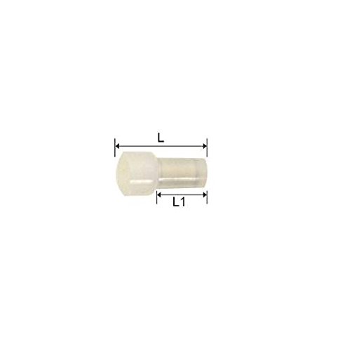 KPS 702200059 Terminals preaislados, Terminals Blinde, 4 mm² – 6 mm² Aderquerschnitt, Länge 26 mm, 100, natur von KPS