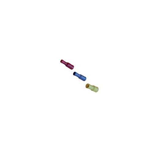 KPS 702200075 Terminals preaislados, enchufables rund weiblich, 4 mm² – 6 mm² Querschnitt der Treiber, 5 mm Durchmesser von Fuß, 100 Paket, gelb von KPS