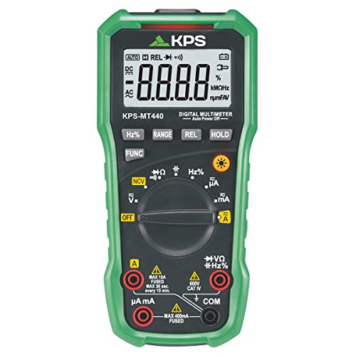 KPS-MT440 Professionelles Digital-Multimeter AC/DC Spannung 600V, AC/DC Strom 10A, Widerstand, Kapazität, Frequenz, NCV (Non-Contact Sensing), CAT.IV 600V von KPS