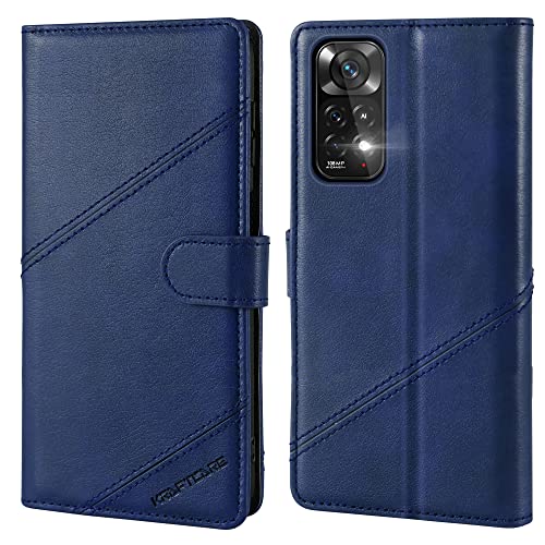 Handyhülle für Redmi Note 11 Pro Hülle [Premium PU Leder] [Kartenfach] [Magnetverschluss] Flip Case Wallet Lederhülle Handytasche Schutzhülle Klapphülle für Xiaomi Redmi Note 11 Pro 5G Hülle, Blau von KRAFTCARE