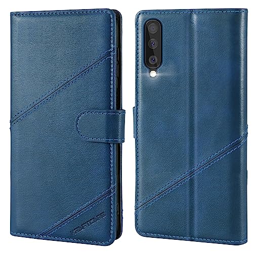 Handyhülle für Samsung A50, [Premium PU Leder] [Kartenfach] [Stand] Flip Case Wallet Lederhülle Handytasche Schutzhülle Klapphülle für Samsung Galaxy A50 Hülle, Blau von KRAFTCARE