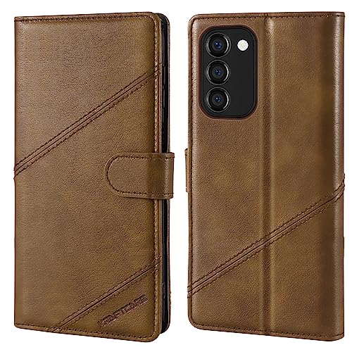 Handyhülle für Samsung S23 Plus Hülle, [Stand] [Kartenfach] [Magnet] Flip Case Wallet Lederhülle Handytasche Schutzhülle Klapphülle für Samsung Galaxy S23 Plus Hülle, Braun von KRAFTCARE