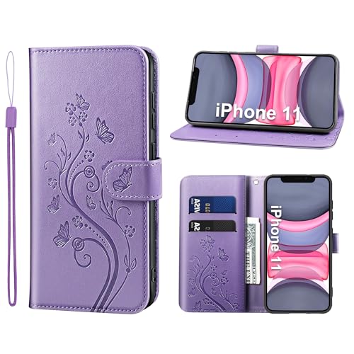 KRAFTCARE Handyhülle für iPhone 11 Hülle, für iPhone 11 Hülle mit Kartenfach Geld Slot Ständer Magnetic Closure, Flip Case Leder Schutzhülle Tasche Handyhülle für iPhone 11 6.1 Zoll Hülle, Lila KRAFTCARE Handyhülle für iPhone 11 Hülle, für iPhone 11 Hülle mit Kartenfach Geld Slot Ständer Magnetic Closure, Flip Case Leder Schutzhülle Tasche Handyhülle für iPhone 11 6.1 Zoll Hülle, Lila von KRAFTCARE