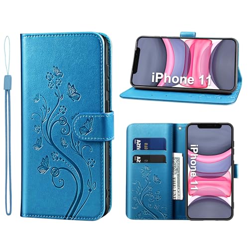 KRAFTCARE Handyhülle für iPhone 11 Mit Kartenfach, Geld Slot, Ständer, Magnetic Closure - Flip Case Leder Schutzhülle Tasche für 6.1 Zoll, Blau KRAFTCARE Handyhülle für iPhone 11 Mit Kartenfach, Geld Slot, Ständer, Magnetic Closure - Flip Case Leder Schutzhülle Tasche für 6.1 Zoll, Blau von KRAFTCARE