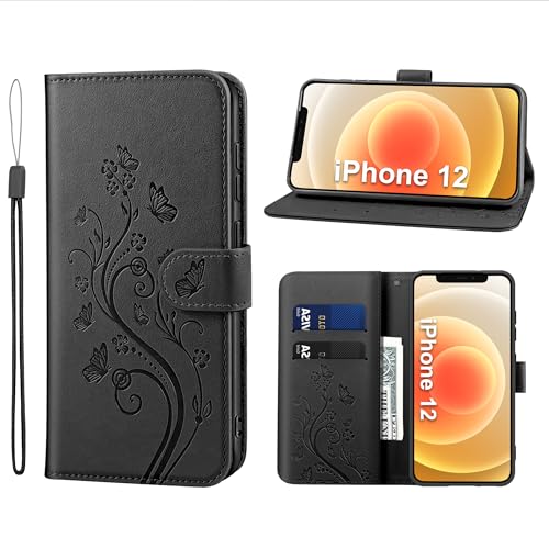KRAFTCARE Handyhülle für iPhone 12/12Pro Hülle, für iPhone 12/12Pro Hülle mit Kartenfach Geld Slot Ständer Magnetic Closure, Flip Case Leder Schutzhülle Tasche Handyhülle für iPhone 12/12Pro Hülle KRAFTCARE Handyhülle für iPhone 12/12Pro Hülle, für iPhone 12/12Pro Hülle mit Kartenfach Geld Slot Ständer Magnetic Closure, Flip Case Leder Schutzhülle Tasche Handyhülle für iPhone 12/12Pro Hülle von KRAFTCARE
