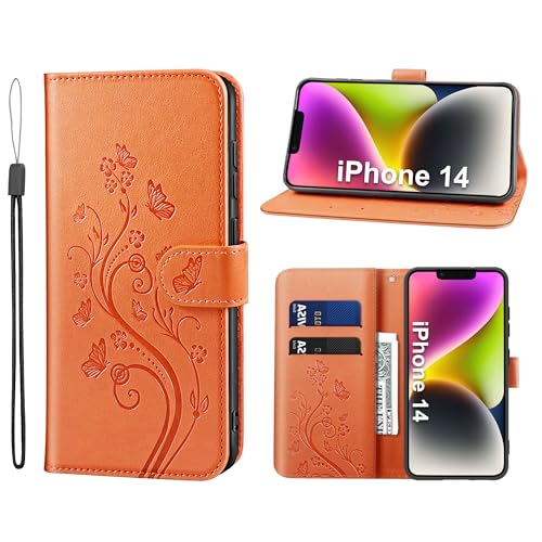 KRAFTCARE Handyhülle für iPhone 14 Hülle, für iPhone 14 Hülle mit Kartenfach Geld Slot Ständer Magnetic Closure, Flip Case Leder Schutzhülle Tasche Handyhülle für iPhone 14 Hülle KRAFTCARE Handyhülle für iPhone 14 Hülle, für iPhone 14 Hülle mit Kartenfach Geld Slot Ständer Magnetic Closure, Flip Case Leder Schutzhülle Tasche Handyhülle für iPhone 14 Hülle von KRAFTCARE