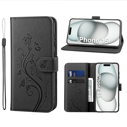 KRAFTCARE Handyhülle für iPhone 15 Hülle, für iPhone 15 Hülle mit Kartenfach Geld Slot Ständer Magnetic Closure, Flip Case Leder Schutzhülle Tasche Handyhülle für iPhone 15 Hülle KRAFTCARE Handyhülle für iPhone 15 Hülle, für iPhone 15 Hülle mit Kartenfach Geld Slot Ständer Magnetic Closure, Flip Case Leder Schutzhülle Tasche Handyhülle für iPhone 15 Hülle von KRAFTCARE